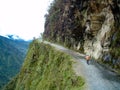 The Death Road, a popular path for mountain biking tourists. Coroico, La Paz, Bolivia Royalty Free Stock Photo