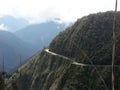 The Death Road in Yungas, Bolivia, South America.