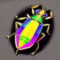 Deathâs Head Cockroach Animal Style Print Design Logo. Generative AI. Royalty Free Stock Photo
