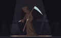 Death With Scythe Symbol Cartoon Image