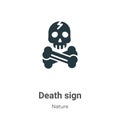 Death sign vector icon on white background. Flat vector death sign icon symbol sign from modern nature collection for mobile