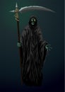 Death skeleton grim Reaper scytheman with scythe, suitable for H