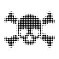 Death Skull Halftone Dotted Icon