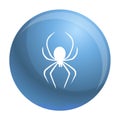 Death spider icon, simple style