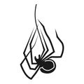 Death spider icon, simple style