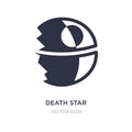death star icon on white background. Simple element illustration from Astronomy concept
