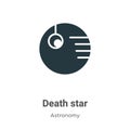 Death star vector icon on white background. Flat vector death star icon symbol sign from modern astronomy collection for mobile