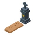 Death tomb icon isometric vector. Emotional stress