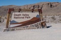 DEATH VALLEY, CALIFORNIA: Sign for Death Valley National Park on an sunny summer day Royalty Free Stock Photo