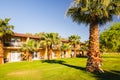 The Ranch at Death Valley hotel, hotel building with open patios and balconies overlooking the ground Royalty Free Stock Photo