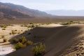 Sunset in Death Valley National Park, California. Mesquite Sand Dunes vista point Royalty Free Stock Photo