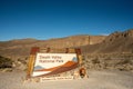 Death Valley Entry Sign With Barren Desert In Background Royalty Free Stock Photo