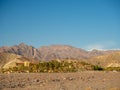 Death Valley National Park, Mojave Desert road sigh, California, USA: The hottest place on the planet Earth Royalty Free Stock Photo