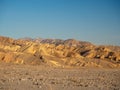 Death Valley National Park, Mojave Desert road sigh, California, USA: The hottest place on the planet Earth Royalty Free Stock Photo
