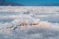 Salt crystals close up. Surreal salt of Badwater Basin.