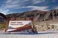 Death Valley National Park entrance sign. Royalty Free Stock Photo