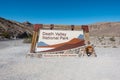 Death Valley National Park Entrance Sign in California on a warm and sunny day Royalty Free Stock Photo