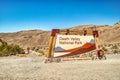 Death Valley National Park Entry Sign Royalty Free Stock Photo