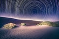 Death Valley National Park with light painting and star trails