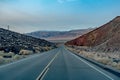 Death valley national park lonely road in california