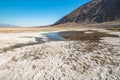 Death Valley National Park, Salt Flats and Black Mountains Royalty Free Stock Photo