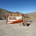 Death Valley National Park sign. Royalty Free Stock Photo