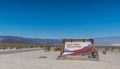 Death Valley National Park Sign with Road Royalty Free Stock Photo