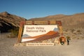 Death Valley National Park Sign Straight On Royalty Free Stock Photo
