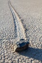 Death Valley Racetrack Playa rock on lake bed