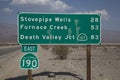 Death Valley Road Sign Royalty Free Stock Photo