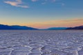 Death Valley Sunset in Badwater Basin Royalty Free Stock Photo