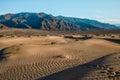Death Valley sunset. Mesquite Flat Sand Dunes Royalty Free Stock Photo