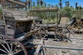 old historic stage wagons at the ranch