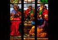 Death of the Virgin Mary, stained glass in Zagreb cathedral