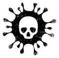 Death Virus Grunge Icon Image