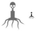 Death Virus Halftone Dotted Icon Royalty Free Stock Photo