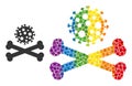 Dot Death Virus Mosaic Icon of Spectrum Circles