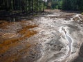 Death water in lignit quarry Leknica, Bad Muskau park Royalty Free Stock Photo