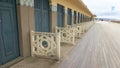 Deauville beach cabin with the name of big american stars for the film festival us in france