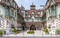 DEAUVILLE, FRANCE - June 4th, 2023 : Seaside 5-star Hotel Normandy Barri re and its gardens Royalty Free Stock Photo