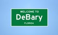 DeBary, Florida city limit sign. Town sign from the USA.