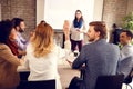 Debate on business seminar Royalty Free Stock Photo