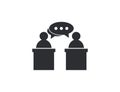 Debate, communication, discussion icon. Vector illustration.