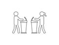 Debate, communication, discussion icon. Vector illustration.