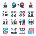 Debate icon set