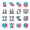 Debate icon set Royalty Free Stock Photo