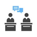 Debate icon vector image.