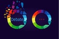 Debate logo concept Royalty Free Stock Photo