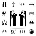 the debate between the two parties icon. conflict icons universal set for web and mobile Royalty Free Stock Photo