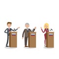 Debates on election. Royalty Free Stock Photo